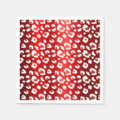 Red Leopard Metallic Elegant Stilvolles Party Serviette (Vorderseite)