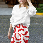 Red Leopard Pattern Capri Leggings<br><div class="desc">Ein einzigartiges Leopardenmuster,  das für Leopardenliebhaber ein so auffälliges Design ist.</div>