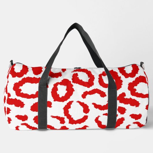 Red Leopard Pattern Duffle Bag (Vorderseite)