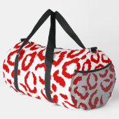 Red Leopard Pattern Duffle Bag (Rechte Ecke)