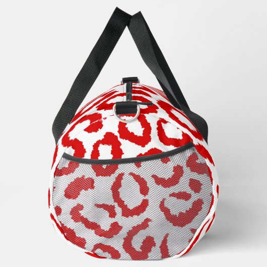 Red Leopard Pattern Duffle Bag (Rechts)