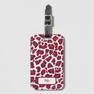 Red Leopard Pattern Gepäckanhänger
