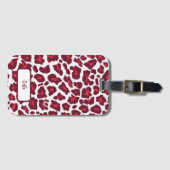 Red Leopard Pattern Gepäckanhänger (Vorderseite (Horizontal))