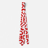 Red Leopard Pattern Krawatte (Vorderseite)