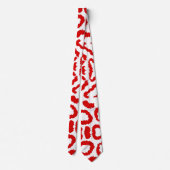 Red Leopard Pattern Krawatte (Rückseite)