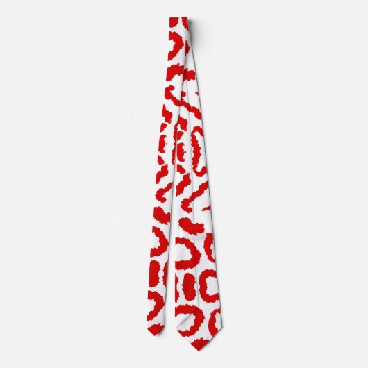 Red Leopard Pattern Krawatte (Rückseite)