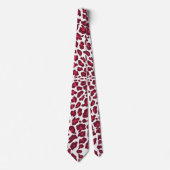 Red Leopard Pattern Krawatte (Vorderseite)