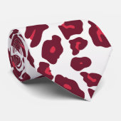 Red Leopard Pattern Krawatte (Gerollt)