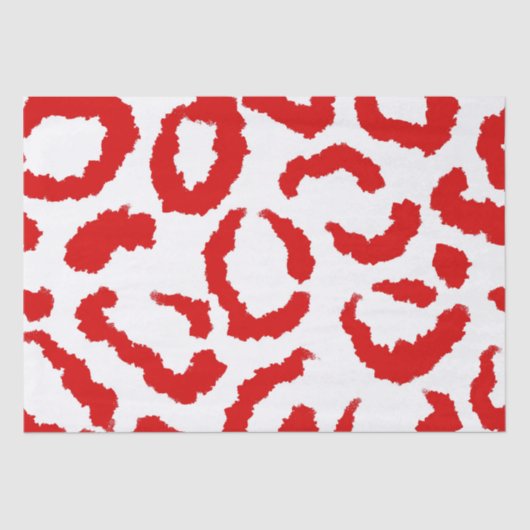 Red Leopard Pattern Seidenpapier (Vorderseite)