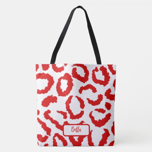 Red Leopard Pattern Tasche (Vorderseite)