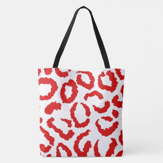 Red Leopard Pattern Tasche (Rückseite)