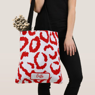 Red Leopard Pattern Tasche