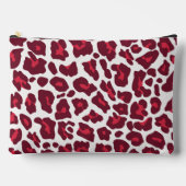 Red Leopard Pattern Zubehörtasche (Vorderseite)