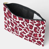 Red Leopard Pattern Zubehörtasche (Offen)