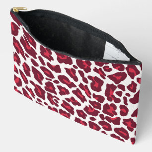 Red Leopard Pattern Zubehörtasche