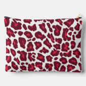 Red Leopard Pattern Zubehörtasche (Rückseite)