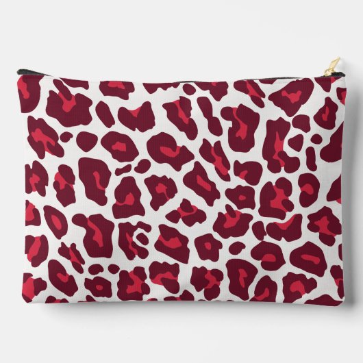 Red Leopard Pattern Zubehörtasche (Rückseite)