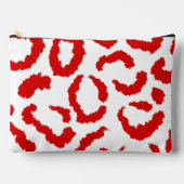 Red Leopard Pattern Zubehörtasche (Vorderseite)