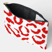 Red Leopard Pattern Zubehörtasche (Offen)