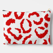 Red Leopard Pattern Zubehörtasche (Rückseite)