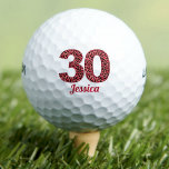 Red Leopard Print 30. Geburtstag Golfer 30 Jahre Golfball<br><div class="desc">Red Leopard Print 30. Geburtstag Golfer 30 Jahre Golf Balls. Machen Sie mit diesem fetten 30. Geburtstagsgolfball ein Statement auf dem Grün mit dem lebendigen roten Leopardenprint "30" und dem anpassbaren Namen. Dieses einzigartige Design ist perfekt für Golfliebhaber mit einem ausgeprägten Stilgefühl geeignet und kombiniert spielerische Motive mit auffälligen Farbtönen....</div>