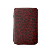 Red Leopard Print Bath Mat Badematte (Vorderseite Vertikal)