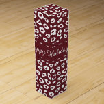 Red Leopard Print Christmas Weinbox<br><div class="desc">Red Leopard Print Christmas</div>