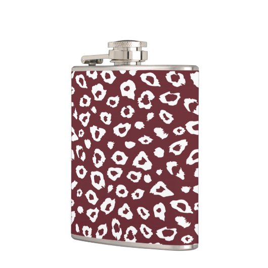 Red Leopard Print Flachmann (Links)