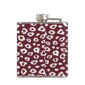 Red Leopard Print Flachmann (Rückseite)