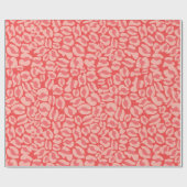 Red Leopard Print Geschenkpapier (Flach)