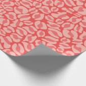Red Leopard Print Geschenkpapier (Ecke)