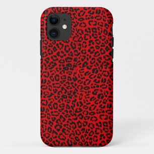 Red Leopard Print Iphone 5S Fall Case-Mate iPhone Hülle