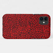 Red Leopard Print Iphone 5S Fall Case-Mate iPhone Hülle (Rückseite (Horizontal))