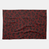 Red Leopard Print Kitchtuch Handtuch (Horizontal)