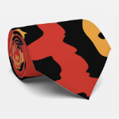 Red Leopard Print Krawatte (Gerollt)