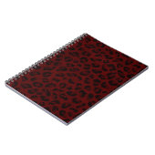 Red Leopard Print Spiral Notebook Notizblock (Linke Seite)