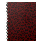 Red Leopard Print Spiral Notebook Notizblock (Vorderseite)