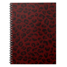 Red Leopard Print Spiral Notebook
