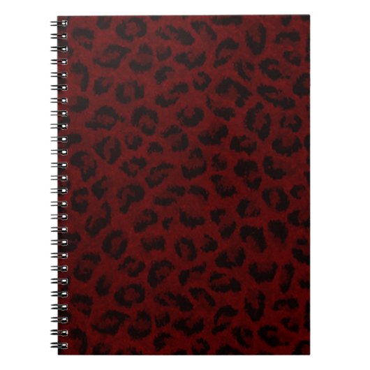 Red Leopard Print Spiral Notebook Notizblock (Vorderseite)
