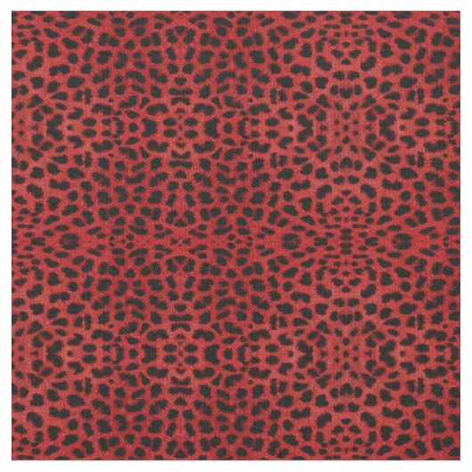 Red Leopard Print Stoff (Nahaufnahme)