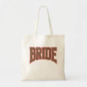 Red + Leopard Print Varsity BRIDE Tragetasche (Vorne)