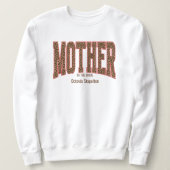 Red + Leopard Print Varsity MOTHER OF THE BRIDE Sweatshirt (Design vorne)