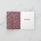 Red Leopard Print Vielen Dank Dankeskarte (Innenseite)