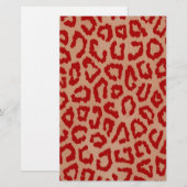 Red Leopard Skin Art Briefpapier (Vorne/Hinten)