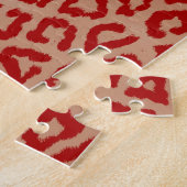 Red Leopard Skin Art Puzzle (Seite)