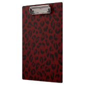 Red Leopard Skin Clipboard Klemmbrett (Links)