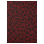 Red Leopard Skin Clipboard Klemmbrett (Rückseite)