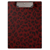 Red Leopard Skin Clipboard Klemmbrett (Vorderseite)
