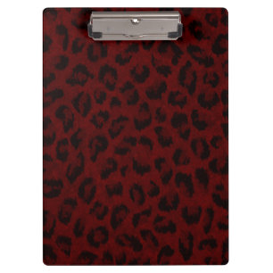 Red Leopard Skin Clipboard Klemmbrett