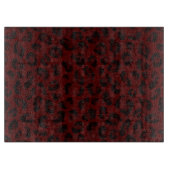 Red Leopard Skin Cutting Board Schneidebrett (Vorderseite)